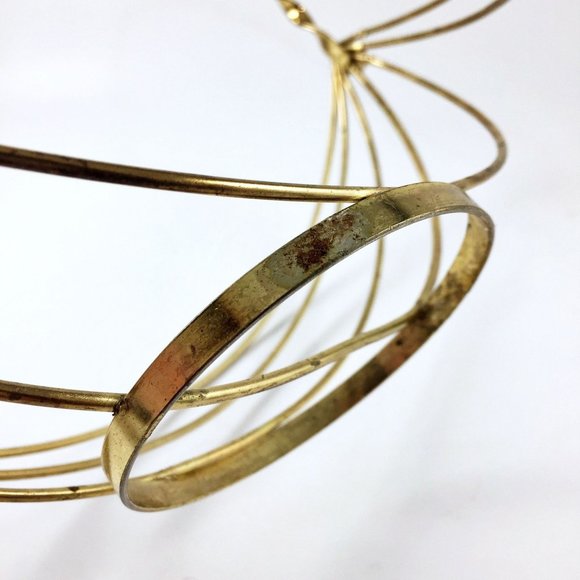 Retro MCM Gold Wire Fruit Basket - Picture 7 of 8